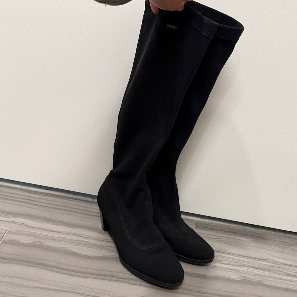 Ara Black Over the Calf Boots